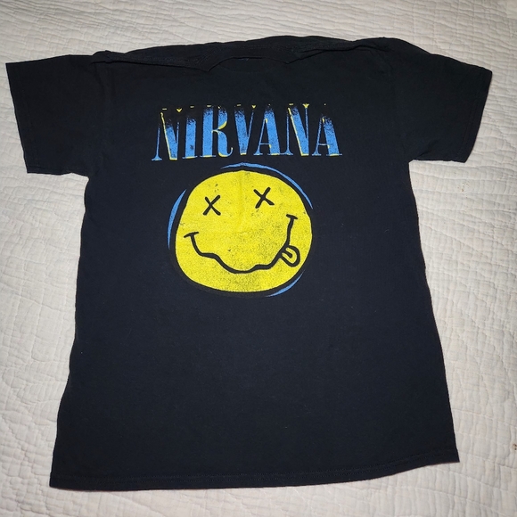 Nirvana T-Shirt Adult Size Medium Black Casual  Rock Band Music Grunge - Picture 1 of 5